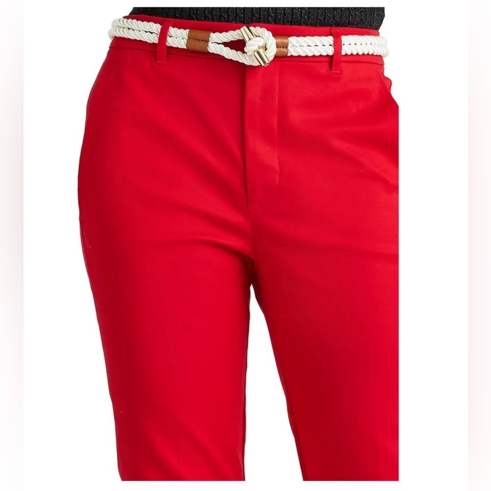 RALPH LAUREN Womens Red Straight leg Pants Petites Size: 2P. - Picture 9 of 9